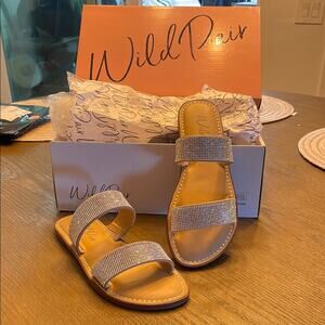 Wild Pair Ginnie Double-Band Slide Flat Sandals